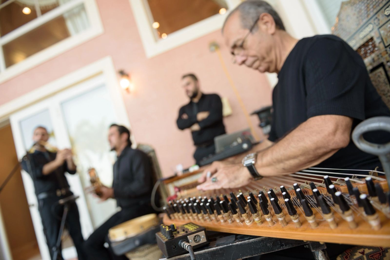 Cocktail hour live instrumental and Arabic fusion musicians