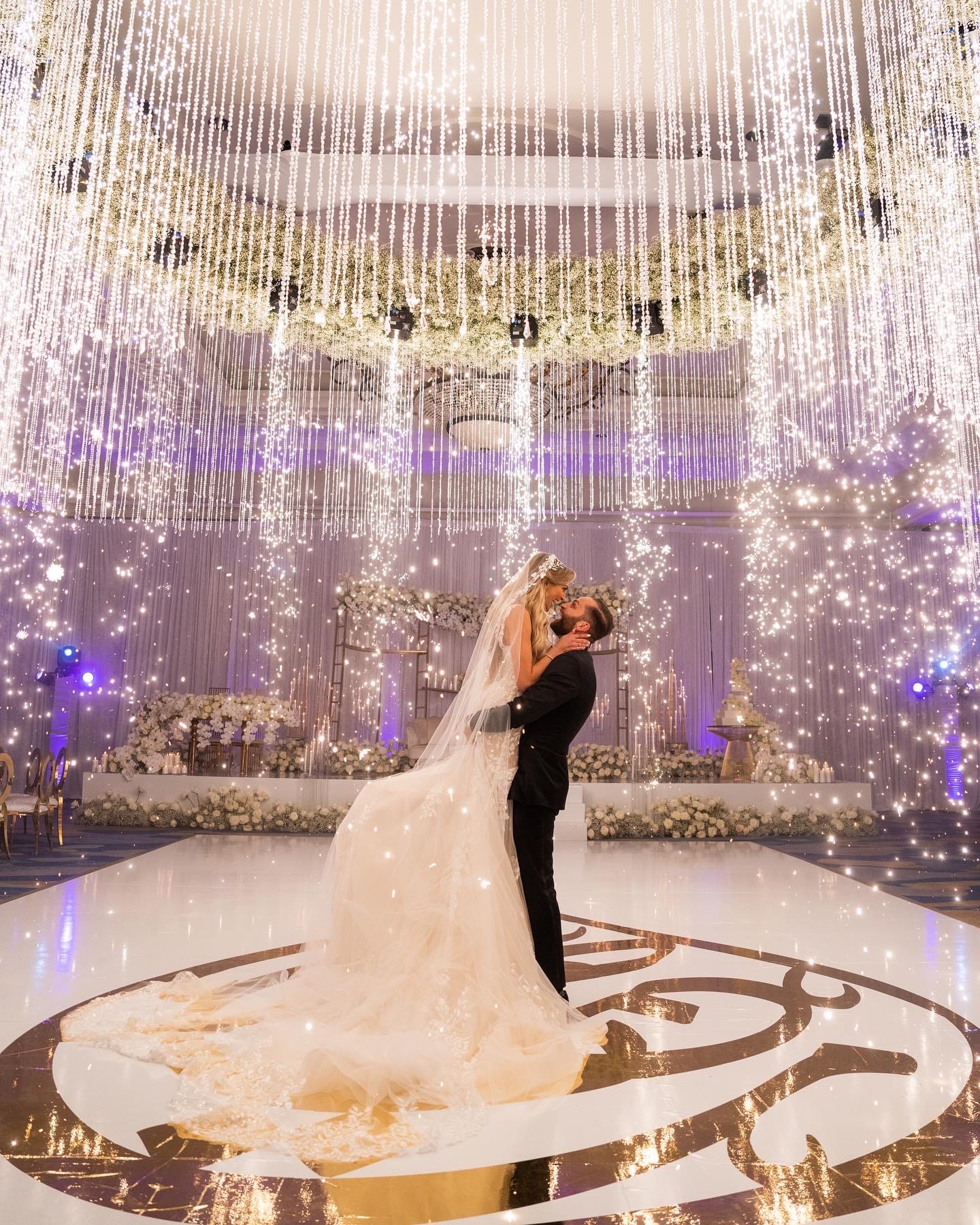 Middle Eastern wedding celebration featuring traditional zaffa music and dance